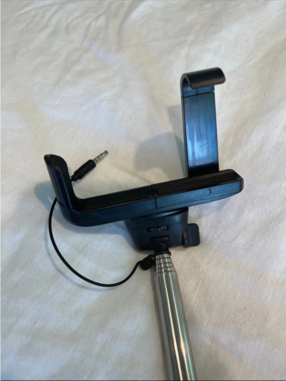 Black and Silver Selfie Stick Phone Holder